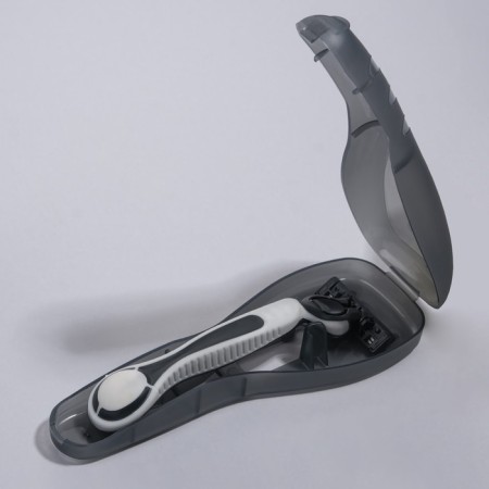 Academician for razor, with a lid, 16.6 × 5.5 × 3 cm, black color-5