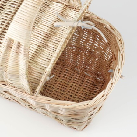 Basket "Picnic", with a lid, No. 1, bottom: 16x31 cm, top: 40x28 cm, h = 25/45 cm, willow-6