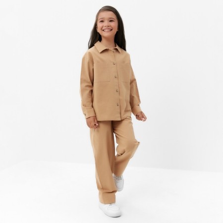 Костюм (рубашка и брюки) детский KAFTAN "Лен", размер 28 (86-92см) бежевый-5