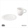Coffee steam porcelain Magistro Crotone, 2 objects: a cup 100 ml, a saucer d = 15 cm, white color