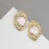Earrings with pearls "exclus" velvet, color gold