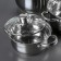 Gretta pan set, 4 items: 1.6l, 2.2l, 3.2l, 4.2l, glass covers, induction