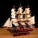 Souvenir medium -sized "three -year -old" ship, beige sails, 49 x 42 x 8 cm