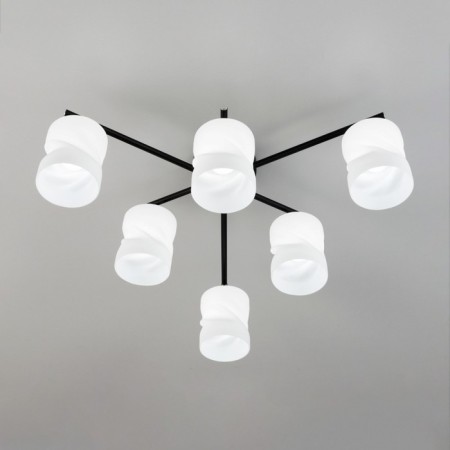 Citilux ceiling chandelier "NILS" CL132165, 6x60W, E27, Black Color Black-19