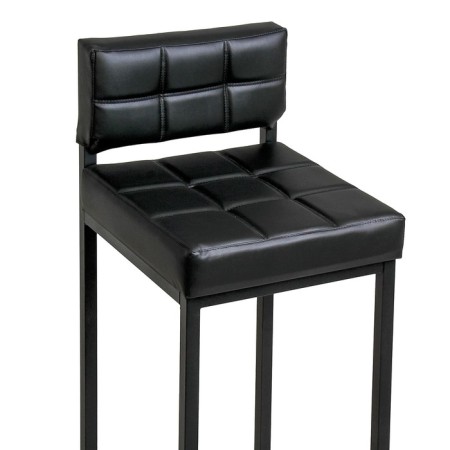 Bar loft-1 stool with a back, black/black-1