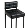 Bar loft-1 stool with a back, black/black