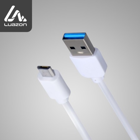 Luazon cable, microUSB - USB, 1 A, 1.5 m, thickened, white