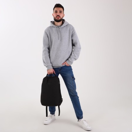 A backpack on a zipper, "saxi", 2 outer pockets, black color-9