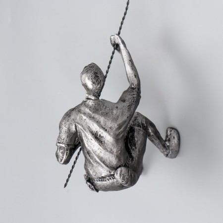 Souvenir Polystone "Fending the top" Left, blackened silver 18x8 cm-1
