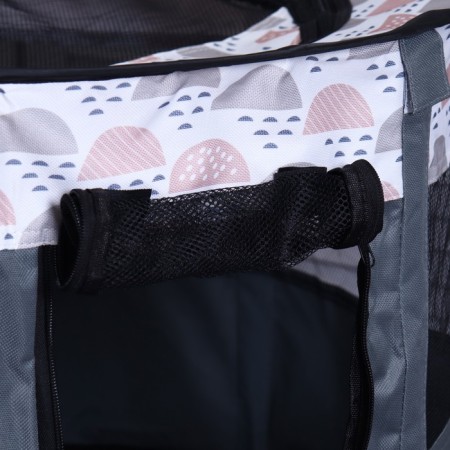 An animal aviary, a tent with a pattern, round, 70 x 40 cm, gray-5