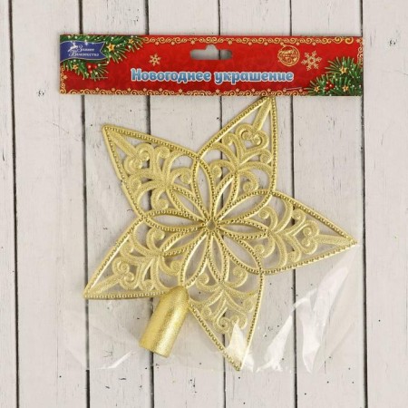 Tip "star" patterned, 18.5x19 cm, gold-1