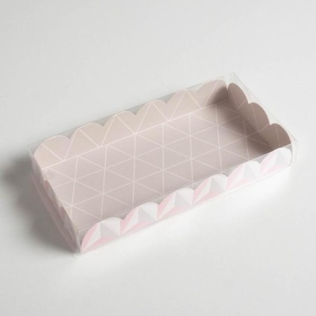 Cookie box, confectionery packaging with PVC lid, “you”, 21 x 10.5 x 3 cm-1