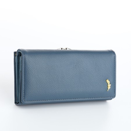 Women's wallet on magnets, blue color