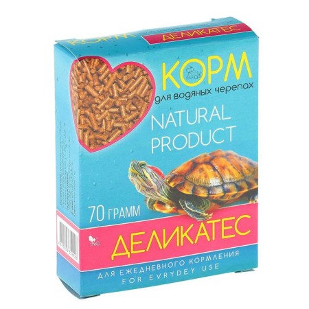 Feed "Delicates" for water turtles, with seafood, 70 g.