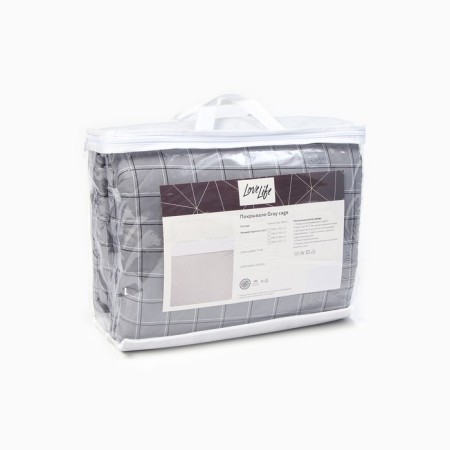 Lovelife 2PP Gray Cage 180*210 ± 5cm, Novosatin, 100%p/e-3