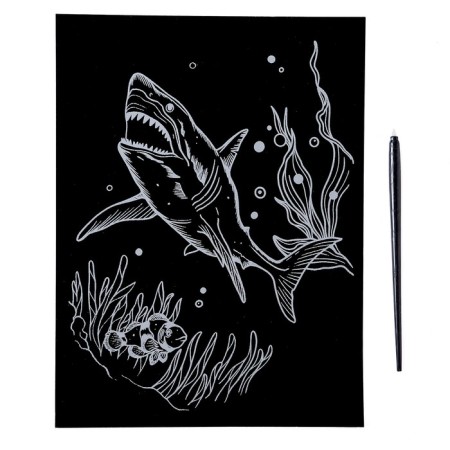 Scretching 18 × 24 cm, animals "Predatory shark"-2