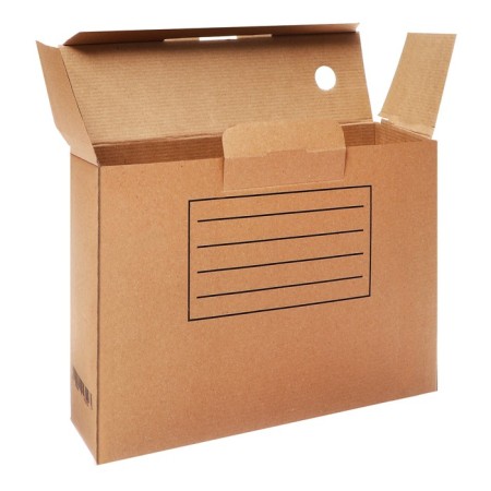 Archive box with A4 valve, calligrata, 100 mm, up to 900 l, microhofrocarton, brown-5