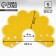 Soft collar for animals felt felt, yellow cent, size S