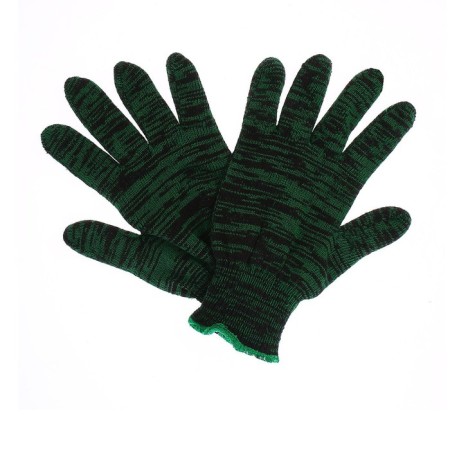 Workers, m/b gloves, knitting 10 class, 4 threads, size 9, green, “double”-2