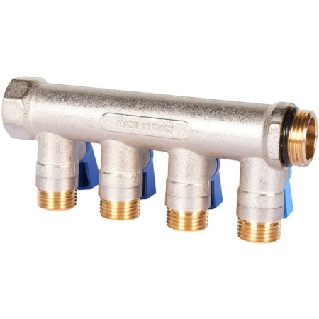 Collector Stout SMB 6211 341204, 1/2 ", 4 exits, with ball valves 3/4", blue pens-2