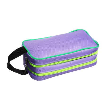 Penal soft 2 compartments, 100 x 220 x 70 mm, voluminous, "purple-green"-3