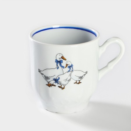 Porcelain mug "geese", 220 ml, d = 7.5 cm, mix