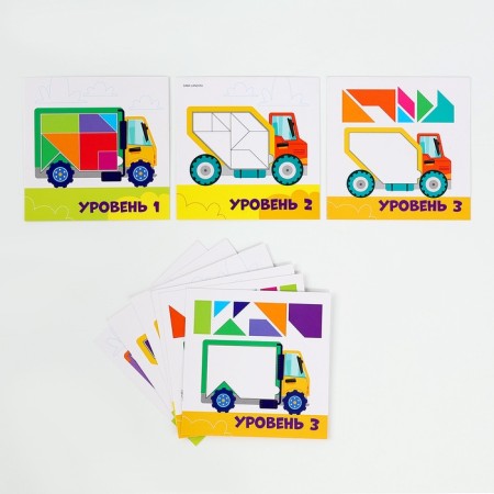 Wooden puzzle for children. Repeat on the sample "smart cars"-6