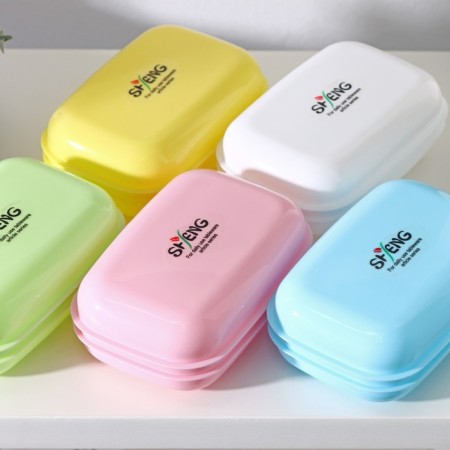 Plastic soap dish, 11 × 7.5 × 4 cm, color mix-3