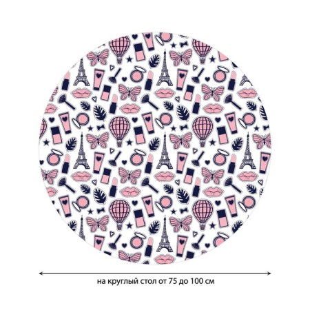 Girls “Girls” tablecloth, round, oxford, elastic band, size 120x120 cm, diameter 75-100 cm-1
