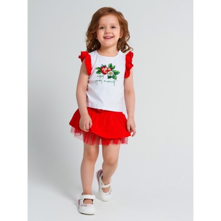 Set for the girl PlayTode: T-shirt and skirt-short, height 80 cm-1