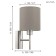 Bra Maserlo 1x60W E27, nickel, beige 14.5x14.5x30.5 cm