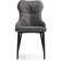 Stool on a metal frame Neli Metal/Eco -leather, Black/Gray 48x61x90 cm