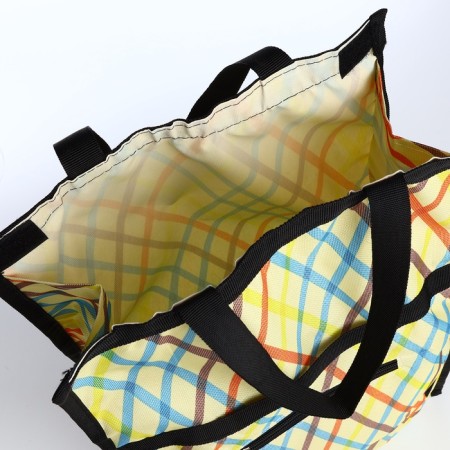 Folding bag on Velcro, 2 wheels, colorful color-5