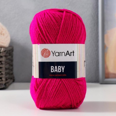 Baby yarn 100% acrylic 150m/50g (8041 raspberry)-4