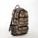 Tourist backpack on lightning, with an increase, 6 outer pockets, beige/brown color