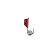 Mormyshka column black, red abdomen + ball silver, weight 0.9 g