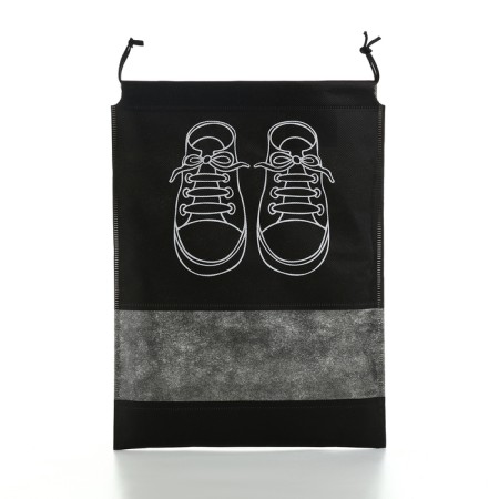 Bag for shoes on the lace, black color