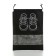 Bag for shoes on the lace, black color