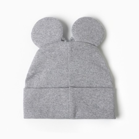 Children's hat "mouse", gray color, size 46-50-2