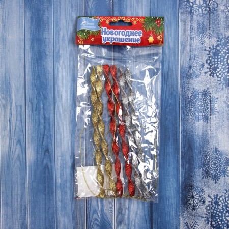 Jewelry decoration "Icrop twisted grace" (set 6 pcs) 16.5x1 cm, mix-1