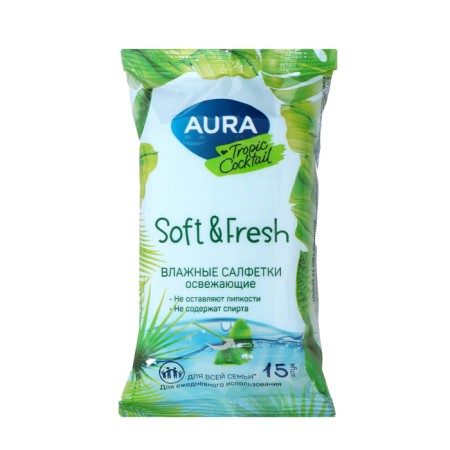 Wet Aura Tropic Cocktail Refreshes, 10 packages of 15 pcs-2