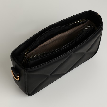 Bag Cross-Bodi with a zipper, black color-6