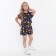 Overalls for girls, black color, height 122