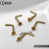 Piercing in the nose (nostille) rectangular, set 5 pcs., L = 7 mm, gold color