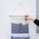 Organizer with pockets of the suspended “wave”, 3 departments, 47 × 25 cm, blue color