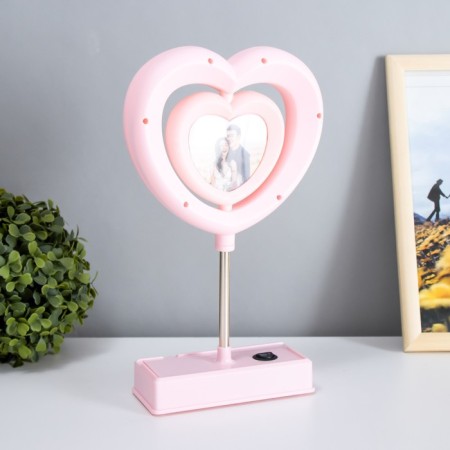 Night -hearteous "Heart" with a photo frame LED USB AKB MICS 7x15.5x30 cm Risalux-6
