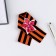 Georgievskaya tape on the icon, with a flower