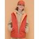 Vest for girls, height 128 cm, orange color