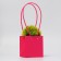 Flower bag, square, raspberry, moisture -resistant, 13x12x12 cm