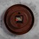 Watch wall, interior "parquet", D-23 cm, silent, brown case
